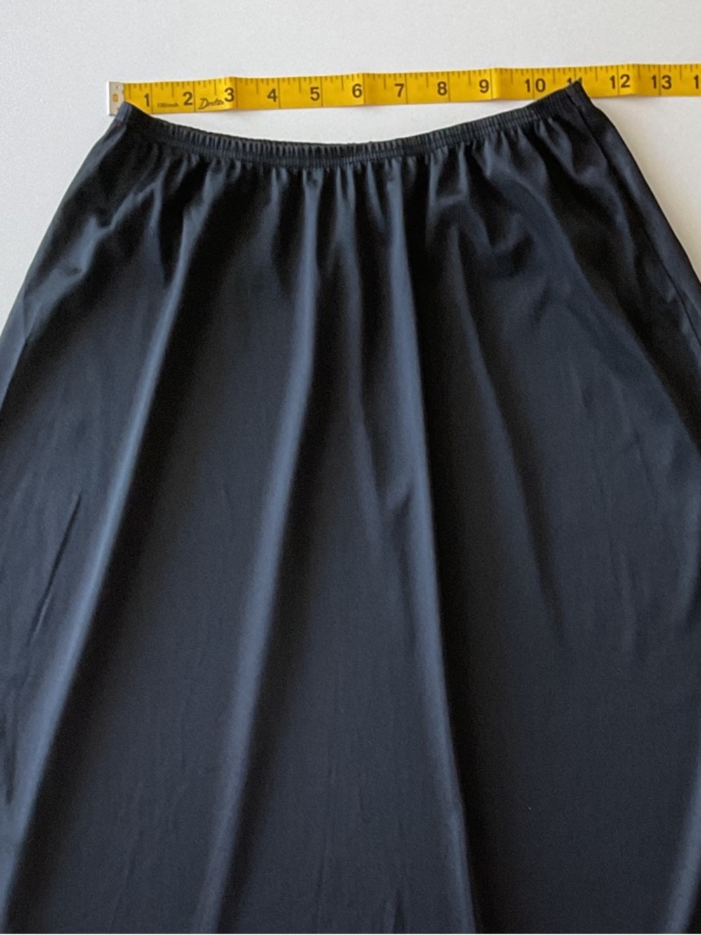 Black Half Slip for Women - Smooth Lining Chemise Slip XS - S (FLAW) - Picture 3 of 7